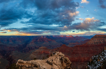 Fototapeta na wymiar Sunset at Grand Canyon National Park, South Rim, Arizona, USA