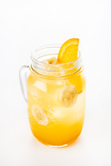 summer lemonade on the white background