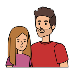 father with daughter characters
