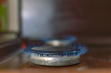 gas burner in the kitchen