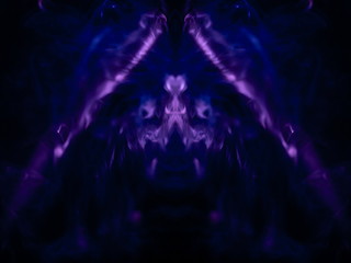 purple and blue color blue smoke abstract texture , magical scary devil fire at night . scream of ghost horror in halloween story .
