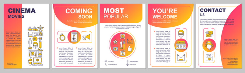 Cinema movie brochure template layout