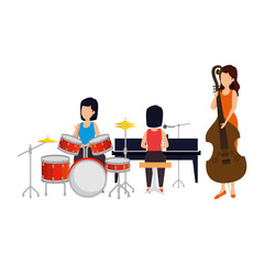 women playing musical instruments