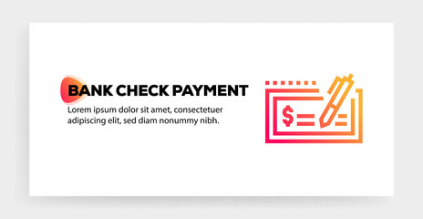 BANK CHECK PAYMENT ICON CONCEPT
