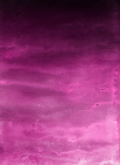 Pink ink and watercolor texture on white paper background. Paint leaks and ombre effects. Hand painted abstract image.