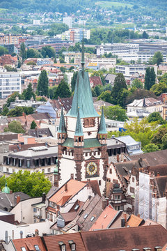 an aerial view over Freiburg