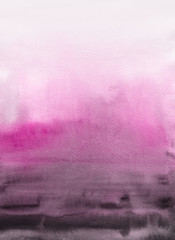 Pink ink and watercolor texture on white paper background. Paint leaks and ombre effects. Hand painted abstract image.