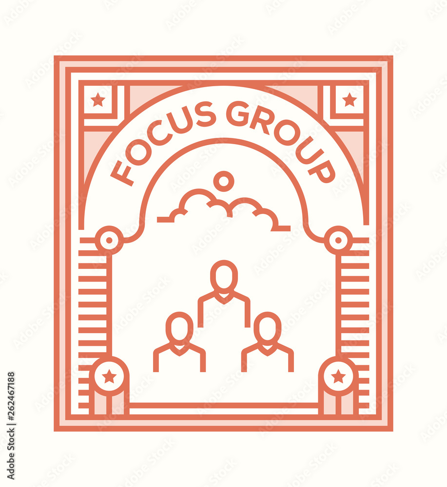 Wall mural FOCUS GROUP ICON CONCEPT