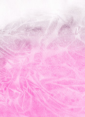 Pink ink and watercolor texture on white paper background. Paint leaks and ombre effects. Hand painted abstract image.