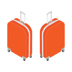 Isometric travel suitcase