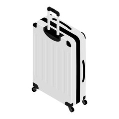 Isometric travel suitcase