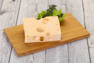 Maasdam cheese brick