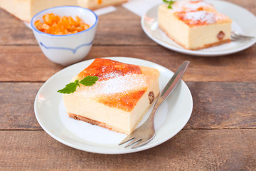Käsekuchen mit Gitterkäsekuchen