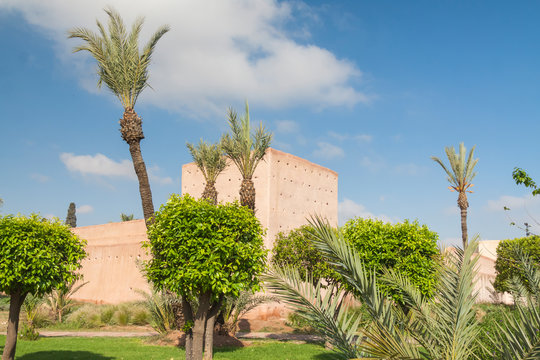 Morocco, Marrakech, Ancient Medina Walls, Bab el Raha Bab Debagh gate