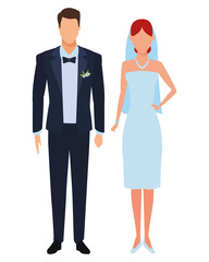 Fototapeta premium groom and bride