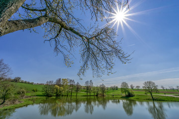 Obraz premium Sonnenstern am Sklavensee 