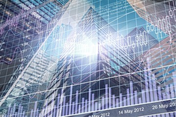 Modern office buildings in city