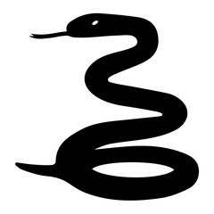 Snake silhouette vector