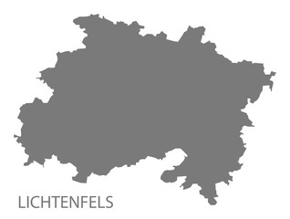 Lichtenfels grey county map of Bavaria Germany