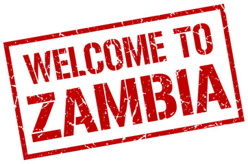 welcome to Zambia stamp