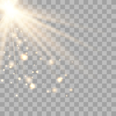 Vector transparent sunlight special lens.