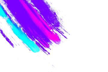 Abstract background of colorful pigment on white background.