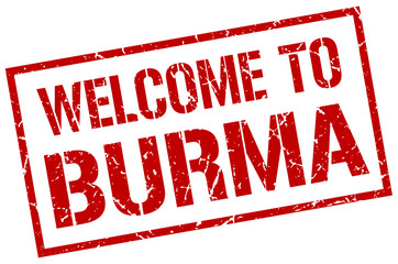 welcome to Burma stamp