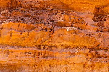 Coloured Canyon is a rock formation on Sinai peninsula. Sights of Nuweiba, Egypt.