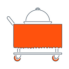 Icon Of Restaurant Cloche On Delivering Cart