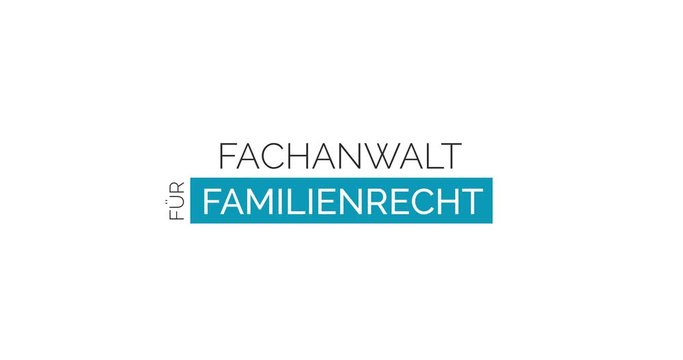 Anwalt f&uuml;r Familienrecht. Moderne Animation, die die Leistungen einer Kanzlei zeigt. Farben: Wei&szlig;/Blau