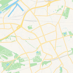 Obraz premium Gelsenkirchen, Germany printable map