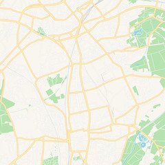 Fototapeta na wymiar Monchengladbach, Germany printable map