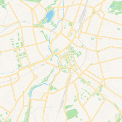 Chemnitz, Germany printable map