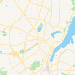 Kiel, Germany printable map