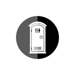 Mobile or portable toilet icon