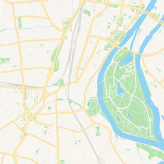 Magdeburg, Germany printable map