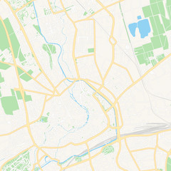 Obraz premium Erfurt, Germany printable map