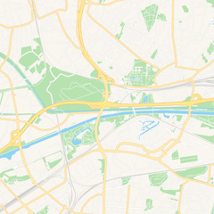 Oberhausen, Germany printable map