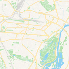 Fototapeta na wymiar Kassel, Germany printable map