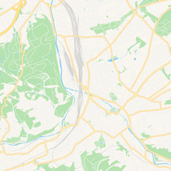 Hagen, Germany printable map