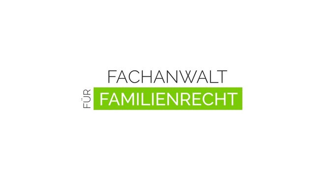 Anwalt f&uuml;r Familienrecht. Moderne Animation, die die Leistungen einer Kanzlei zeigt. Farben: Wei&szlig;/Gr&uuml;n