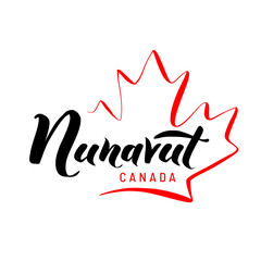 Hand drawn lettering of Nunavut