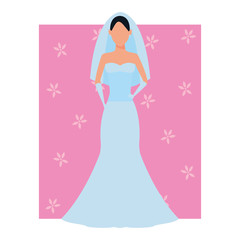Obraz na płótnie Canvas woman wearing wedding dress