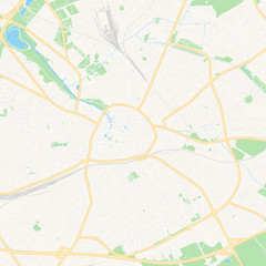 Paderborn, Germany printable map