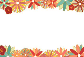 和柄の花背景イラスト