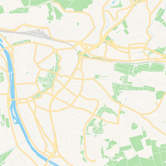 Fototapeta na wymiar Wurzburg, Germany printable map