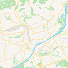 Ulm, Germany printable map