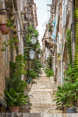 Begrüntes Gassen - und Treppenviertel in Dubrovnik