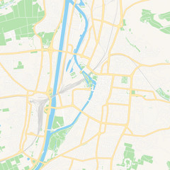 Obraz premium Heilbronn, Germany printable map