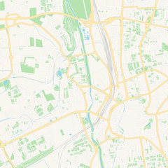 Fototapeta premium Gottingen, Germany printable map